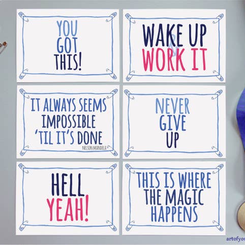 Inspirational Quote postcards for wholesale by Art Of Your Success