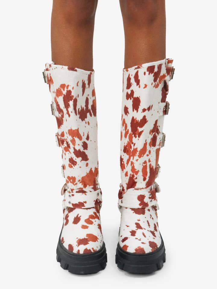 Lemonade Shoes – wholesale Stövlar - Dam – Buckle Up Now - motorcykelstövlar med sidospännen och klumpig sula9