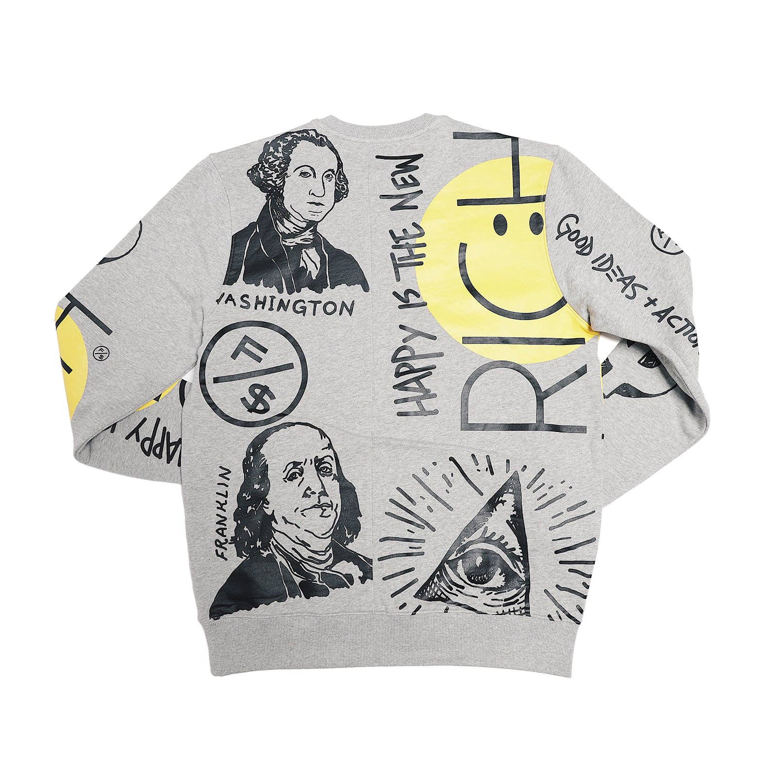 Heather Grey New Rich Crewneck Sweater (Heather Grey) for wholesale on Faire1