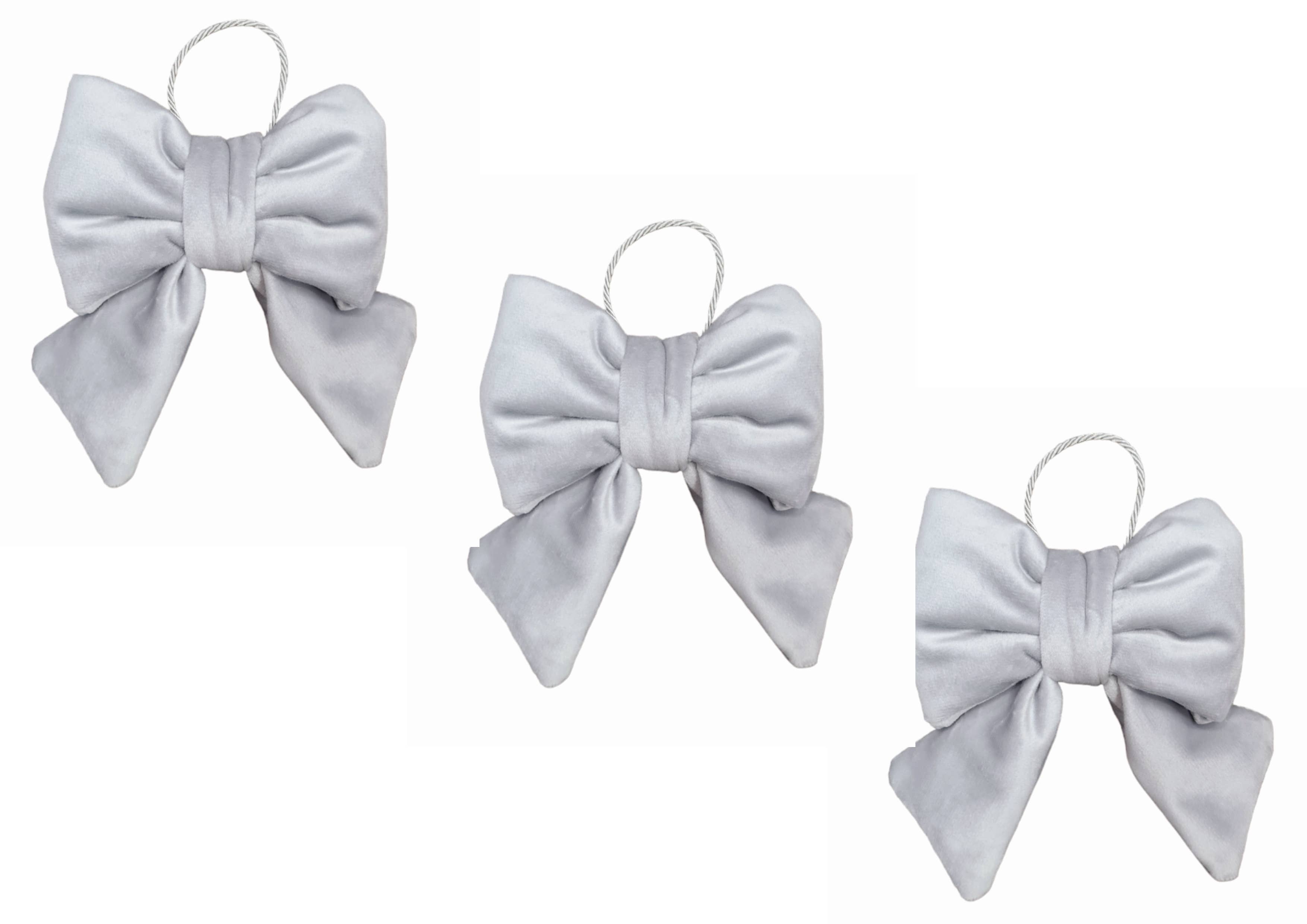 Lunaria Lab - Vendita all'ingrosso Decorazione natalizia - Fiocco Natalizio imbottito in Velluto, 14x15cm4