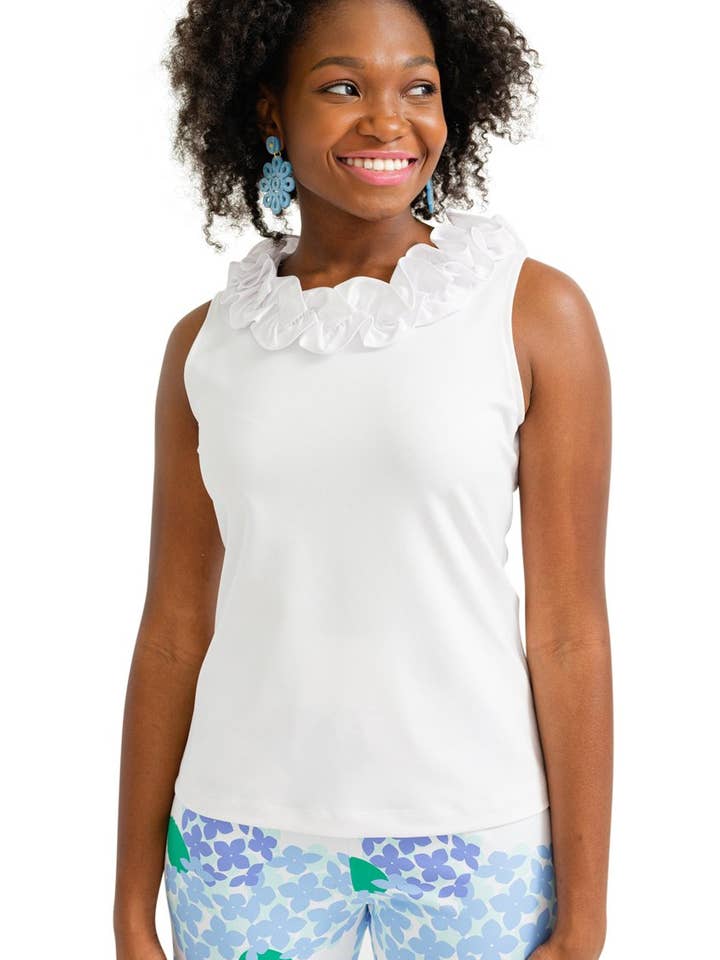 Ärmelloses Cricketshirt - Solid White für den Großhandel von sailor-sailor