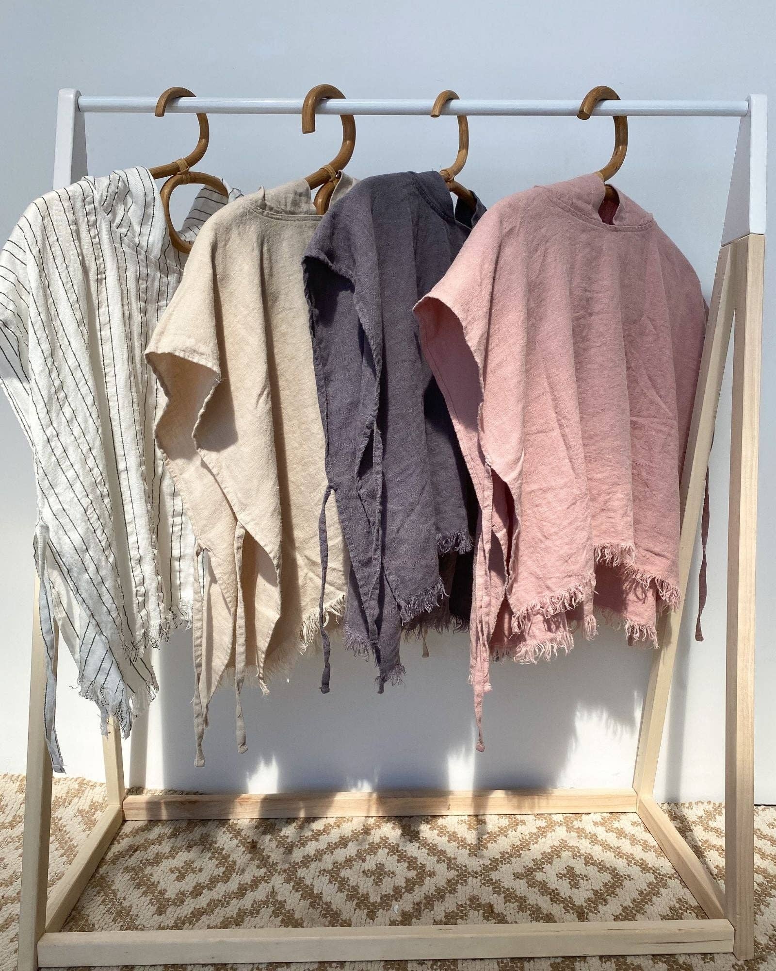 Anchor & Arrow - Wholesale Poncho Towel - Kids & Baby - Linen Hooded Poncho Towel - Blush6