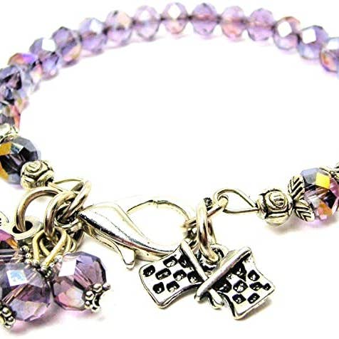 Chubby Chico Charms – wholesale Berlockarmband – Race flaggor stänk av färg Crystal Armband välja färg