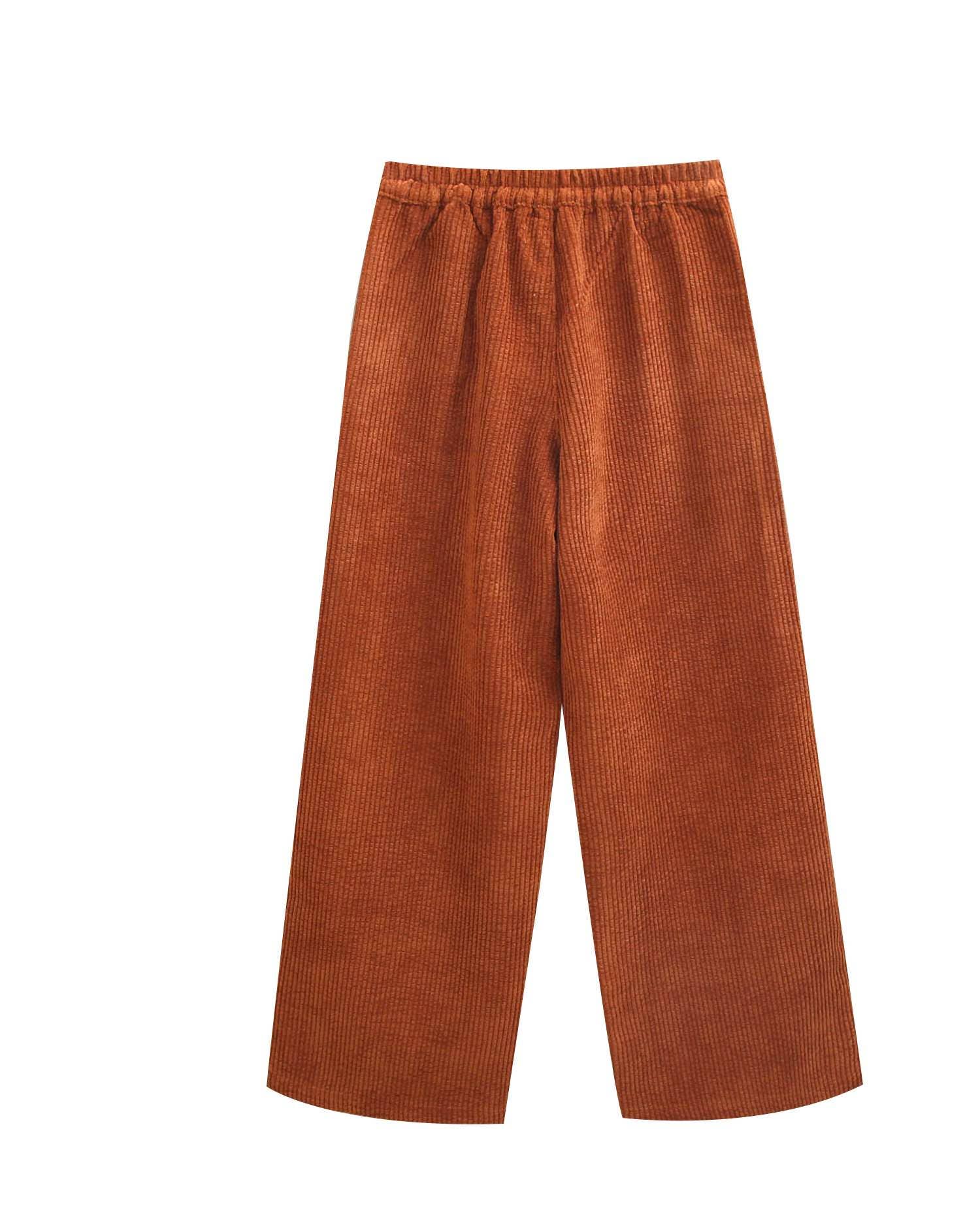 red Girl's long corduroy pants for wholesale on Faire1