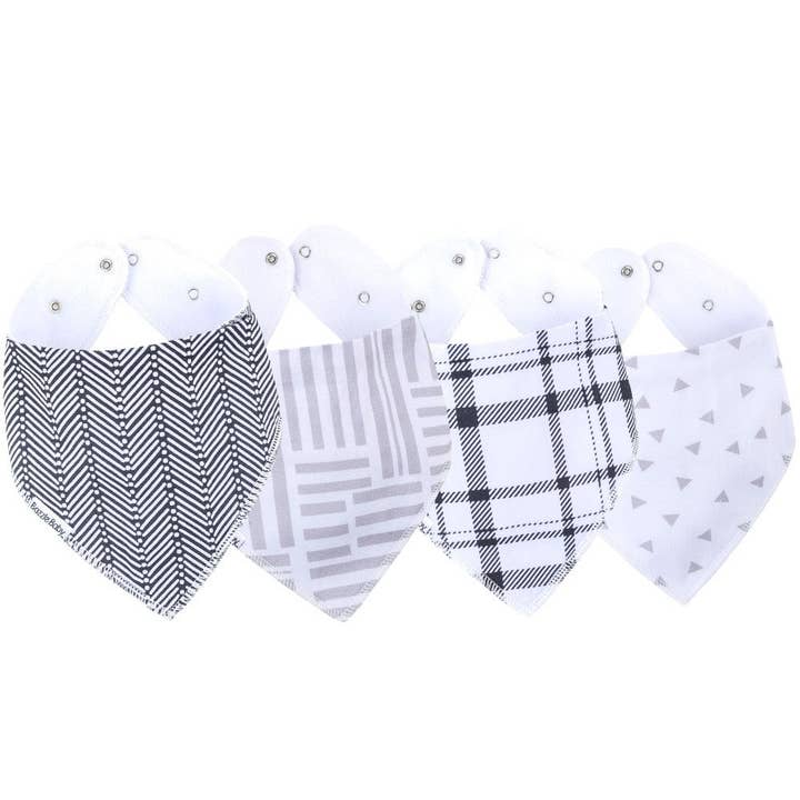 Dakota Bio-Bandana-Lätzchen, 4er-Pack für den Großhandel von Bazzle Baby