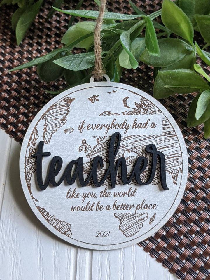 Richer Design Co. - Vente Objets de décoration - Ornement de Noël cadeau enseignant0