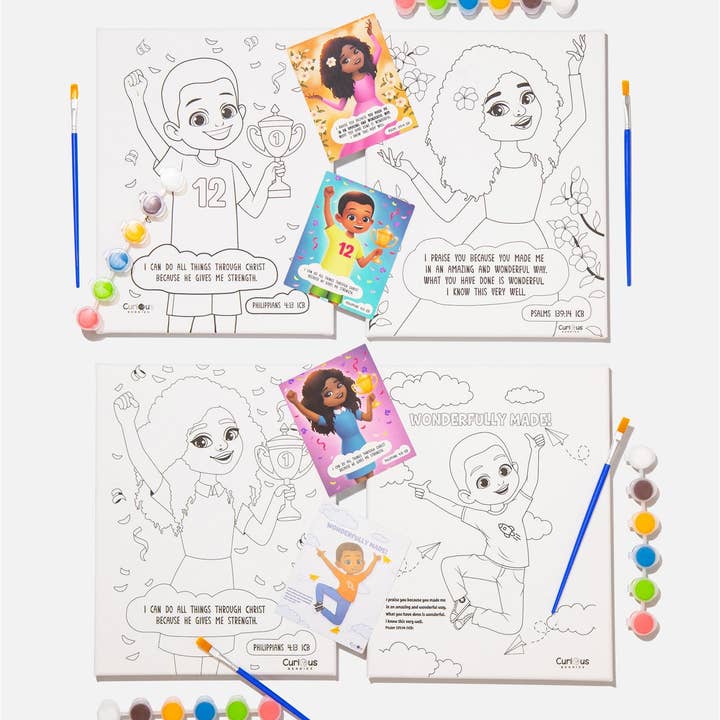 Bible verse DIY painting kits for wholesale by Curious Berries Ltd