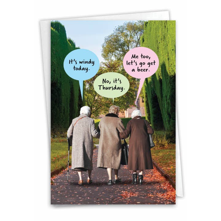NobleWorks - Wholesale Birthday Card - (Single Card) Birthday Card - Beer Hearing