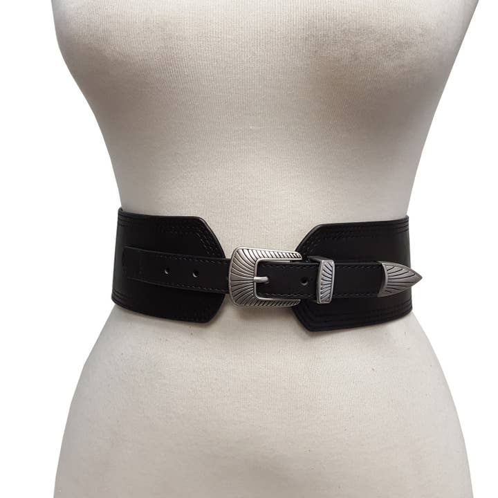 Axesoria West - Wholesale Belt - Women's - Wide Width Contour Waist Belt w/ Western Buckle Set
