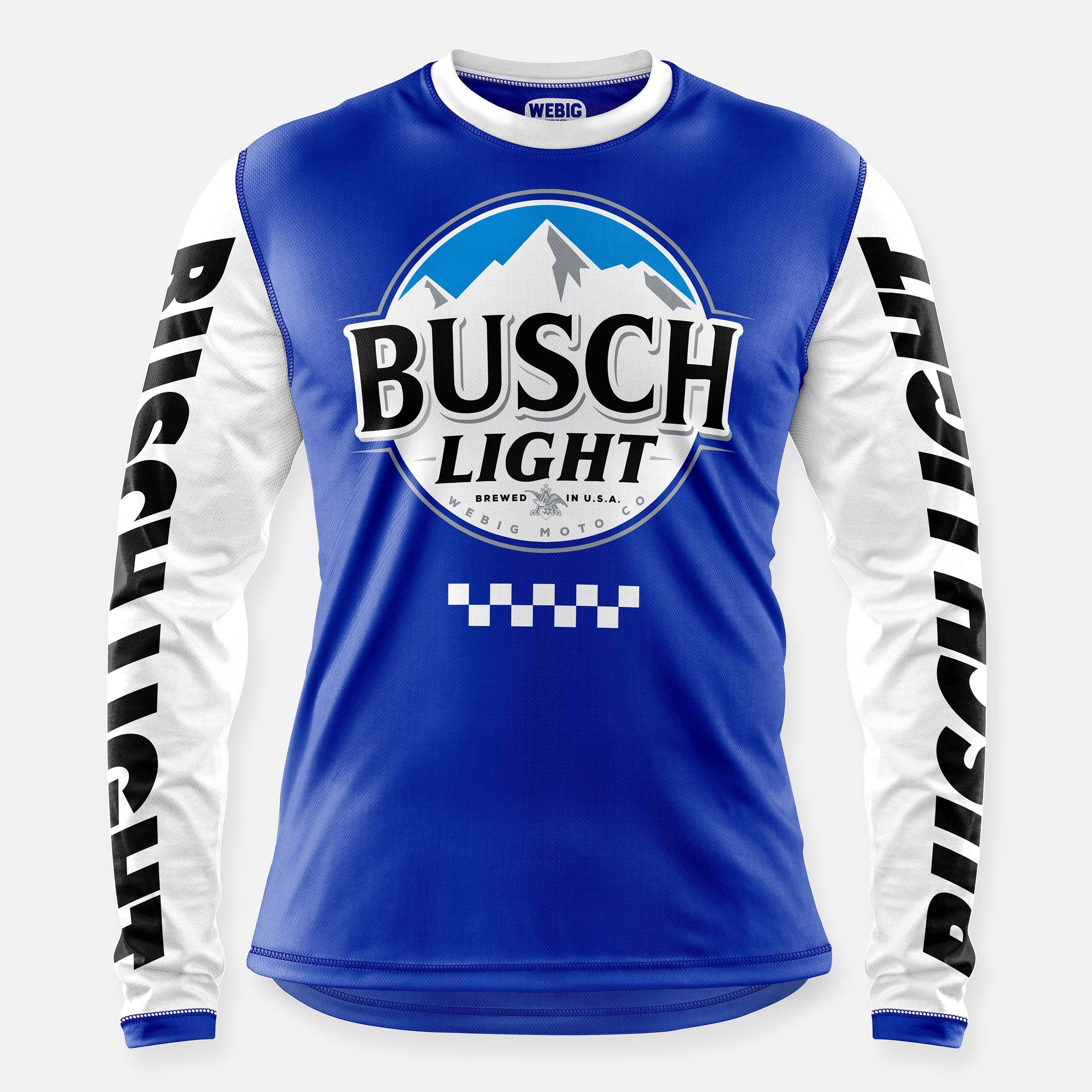 Webig Moto Company - Vendita all'ingrosso Maglietta serigrafata - Uomo - MAGLIA BUSCH LIGHT RACE TEAM BLU REALE