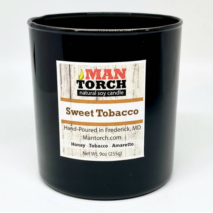 Sweet Tobacco | Mantorch Soy Candle for wholesale by twindles candle company