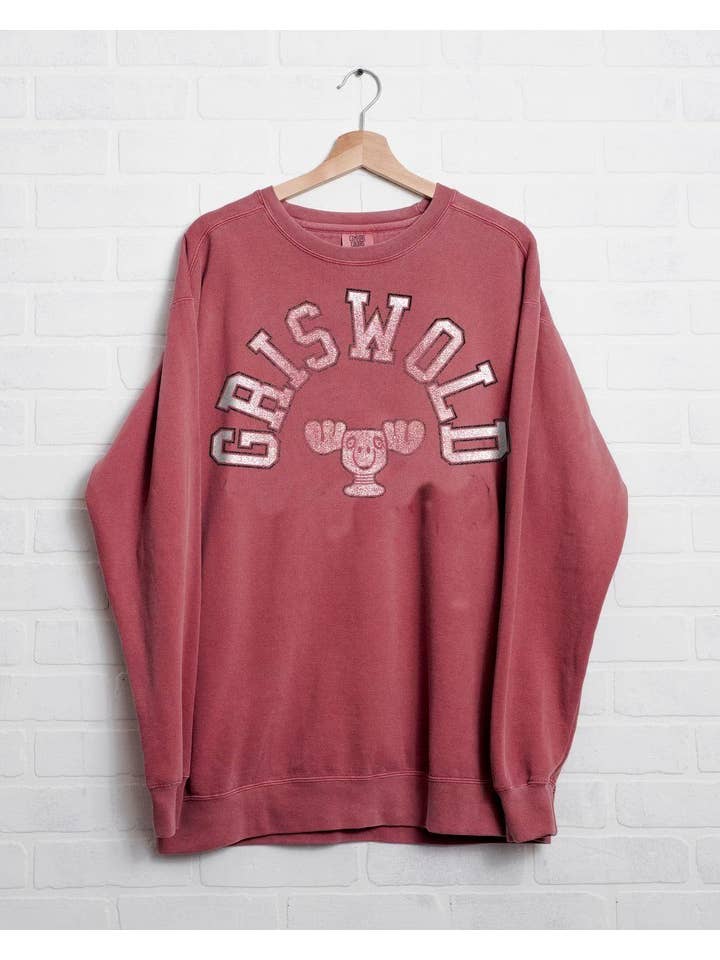 LivyLu - Wholesale Graphic Sweatshirt - Unisex - Griswold Christmas Crimson Graphic Sweatshirt