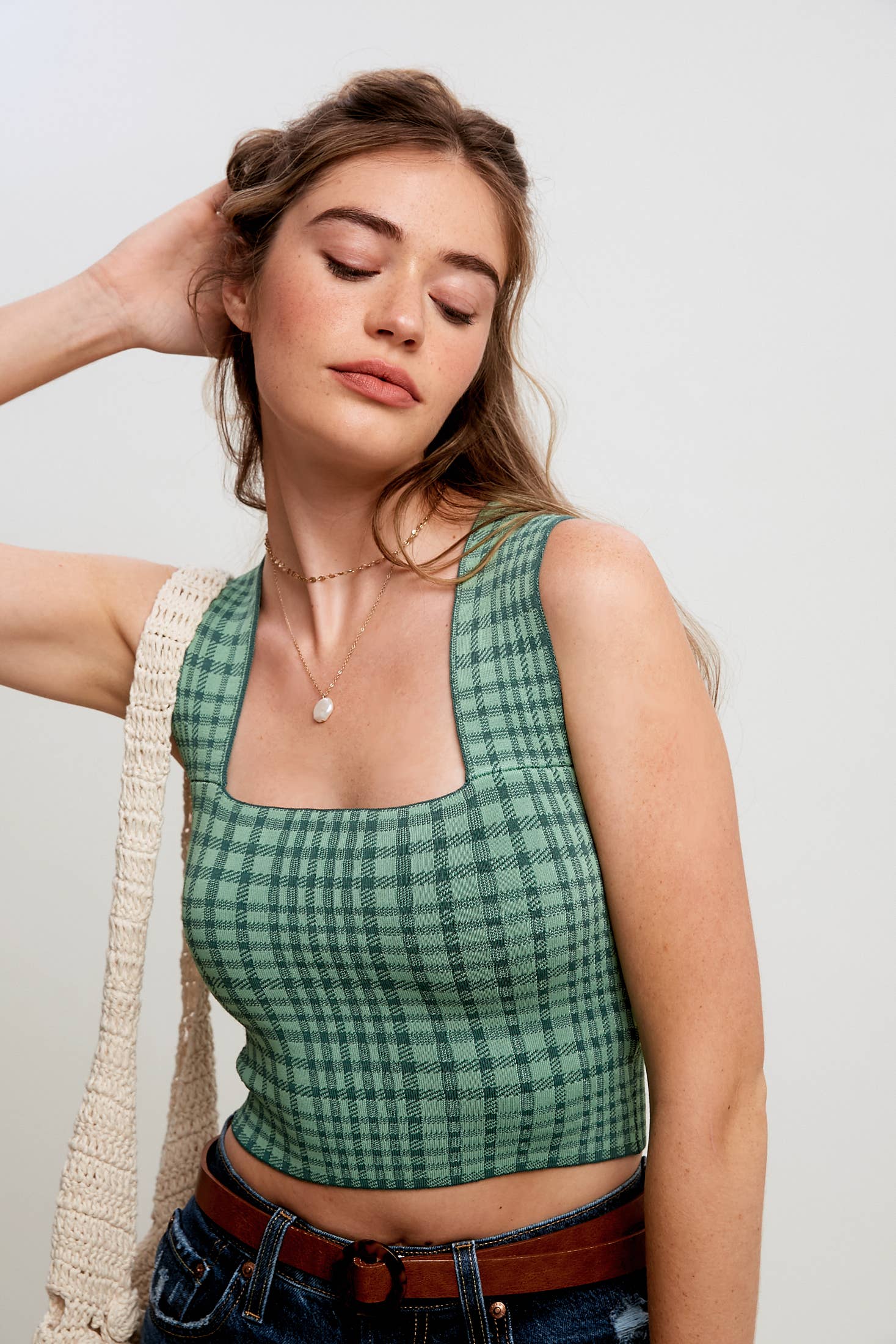 Listicle - Vente Sous-vêtements sculptants – femme - Brami en tricot à carreaux1