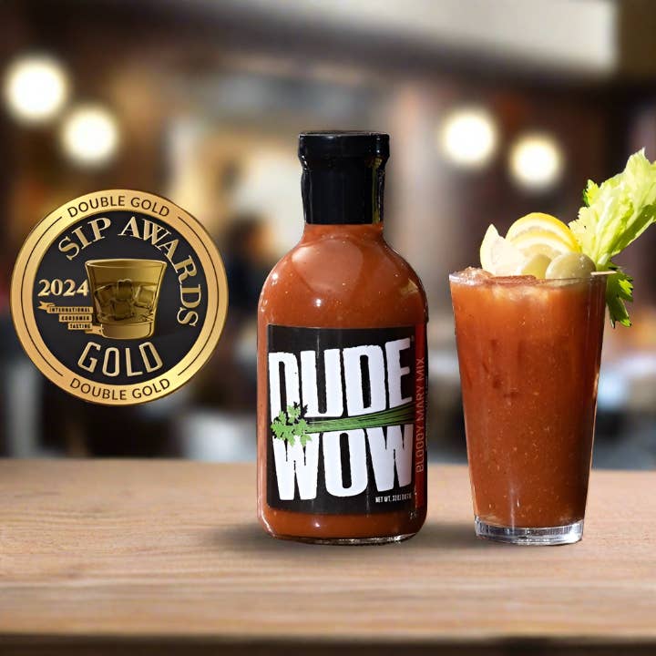 Dude Wow Cocktails - Wholesale Cocktail Mix/Syrup - Dude Wow Original Bloody Mary Mix Case 12/32oz Btls.6
