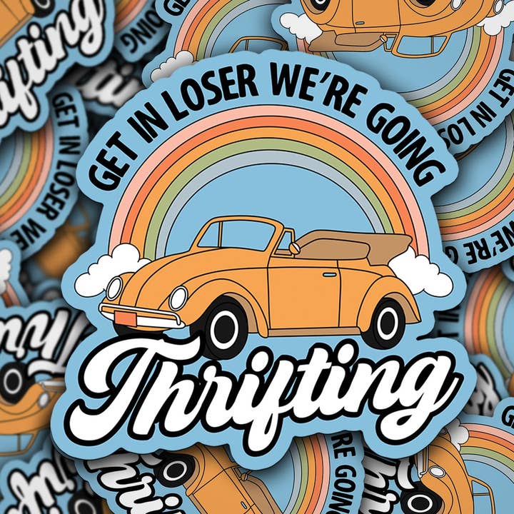 Pegatina de vinilo Súbete perdedor Vamos de compras de segunda mano para venta al por mayor de Sonny Rising