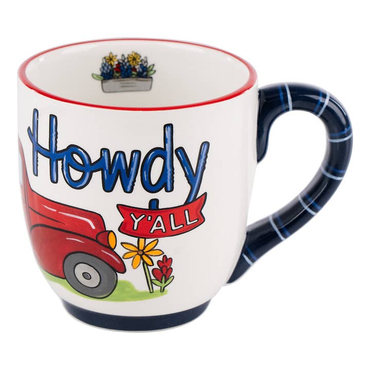 Texas Flag Howdy Truck Mug for wholesale by Glory Haus