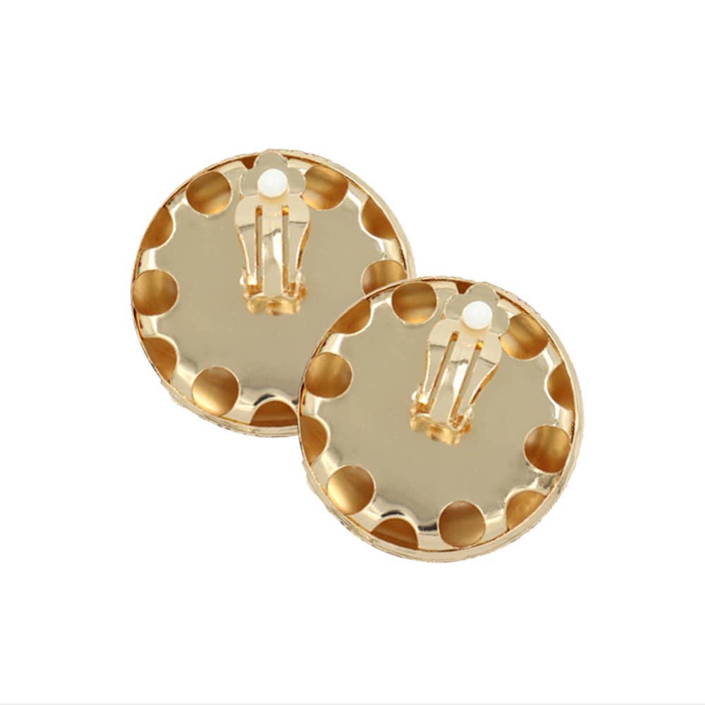 Sensibling Corp. – Großhandel Ohrclip – Strass-Pavé runde Clip-Ohrringe für den Abend13