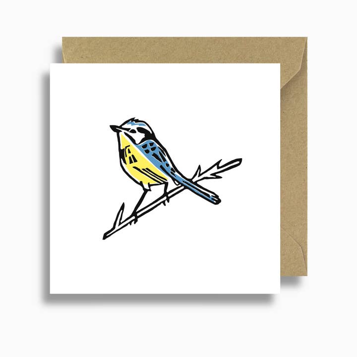 Blue Tit Card for wholesale by Lizzie Chancellor
