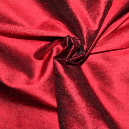 Dupioni en soie italienne unie - Grenat pour la vente par Hyena
