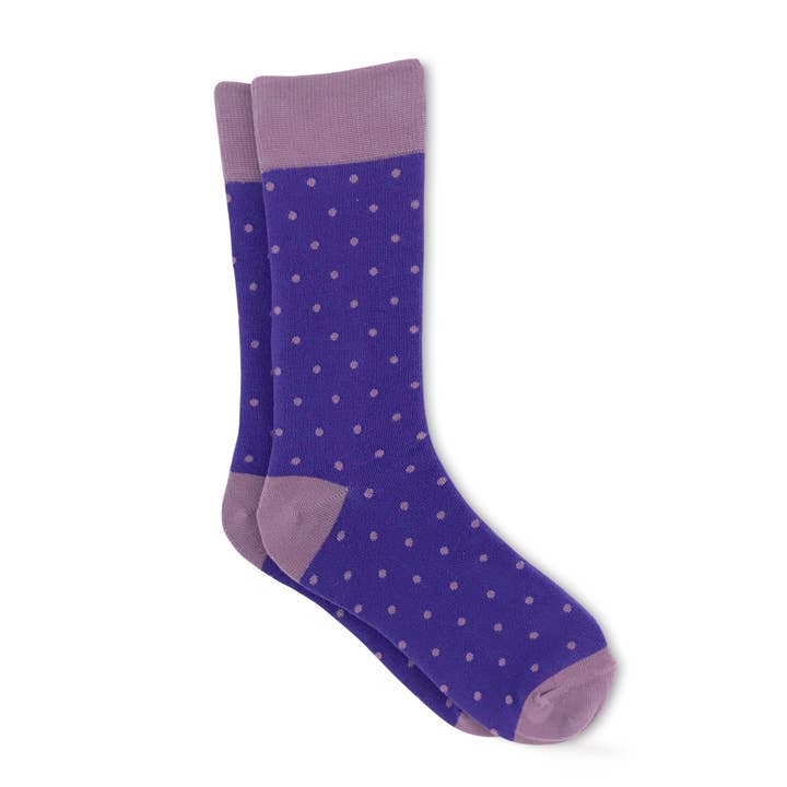 Purple Polka Dots Socks for wholesale by Society Socks