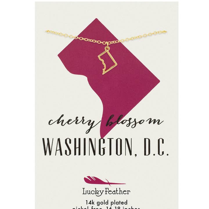 State ketting - Goud - WASHINGTON DC voor wholesale door Lucky Feather
