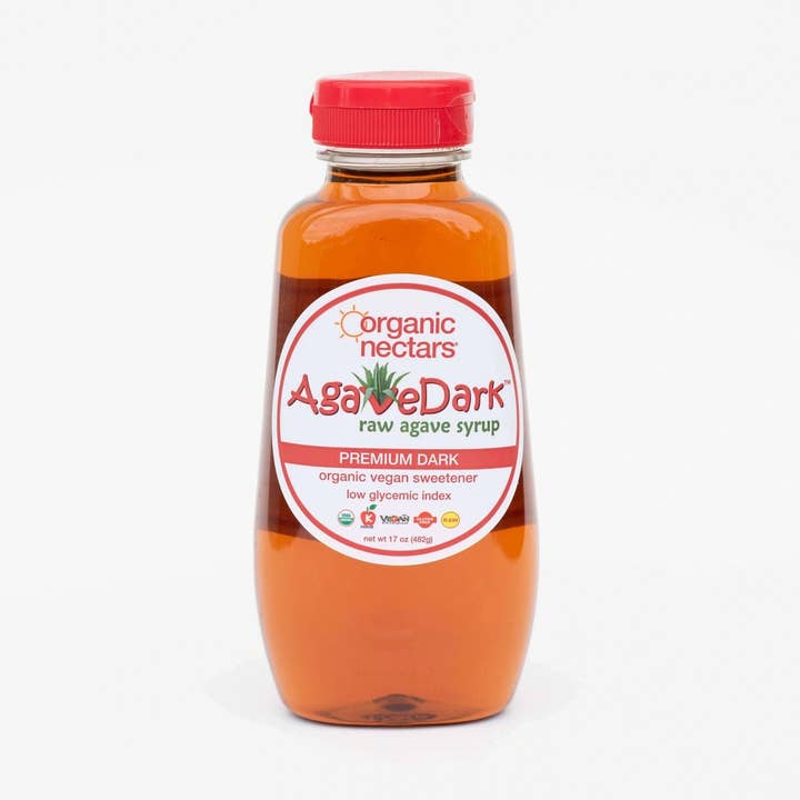 Organic Nectars - Venta al por mayor Azúcar - Agave Dark Sirope edulcorante - 17 oz0