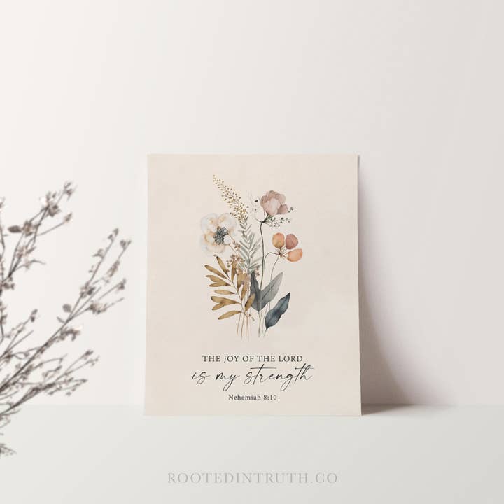 Rooted in Truth - Wholesale Art Print - Joy of the Lord Wall Art Print Christian Gift Decor2