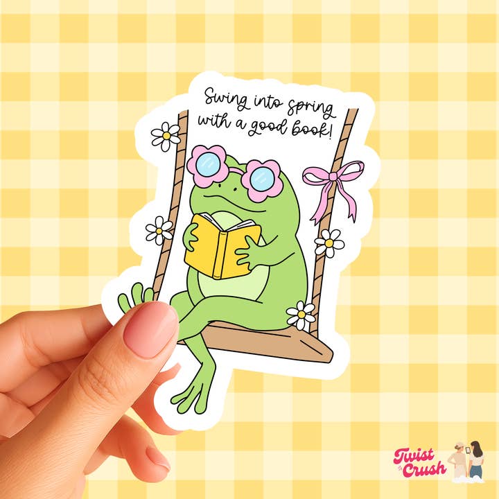 Swing into spring with a good book pour la vente par Twistandcrush