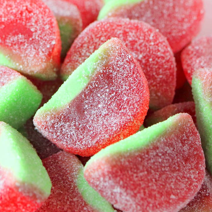 Bocaux de Bonbons Sweetables | Tranches de Pastèque Rouge Rubis pour la vente par The Nut Garden, Sweetables, Utah Truffles