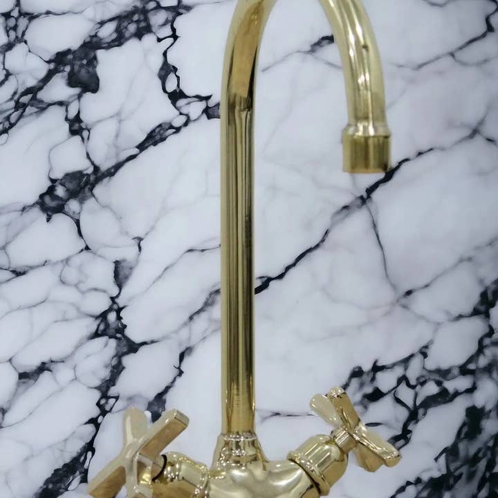 Moroccan Sink – wholesale Köksverktyg/-pryl – Handgjord mässingsblandare för bänkskiva, olackerad patinafinish