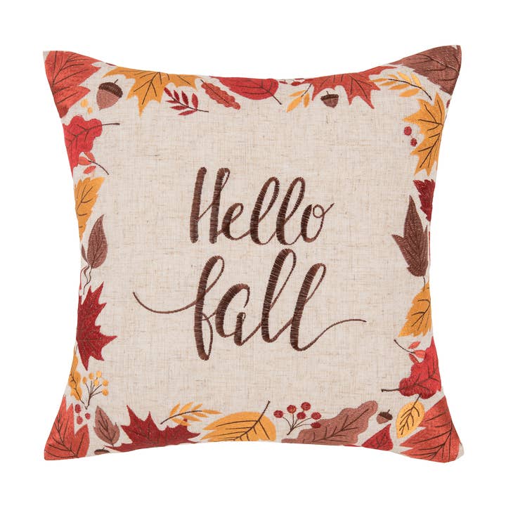 Coussin Fall/Harvest Hello Fall pour la vente par C&F Home