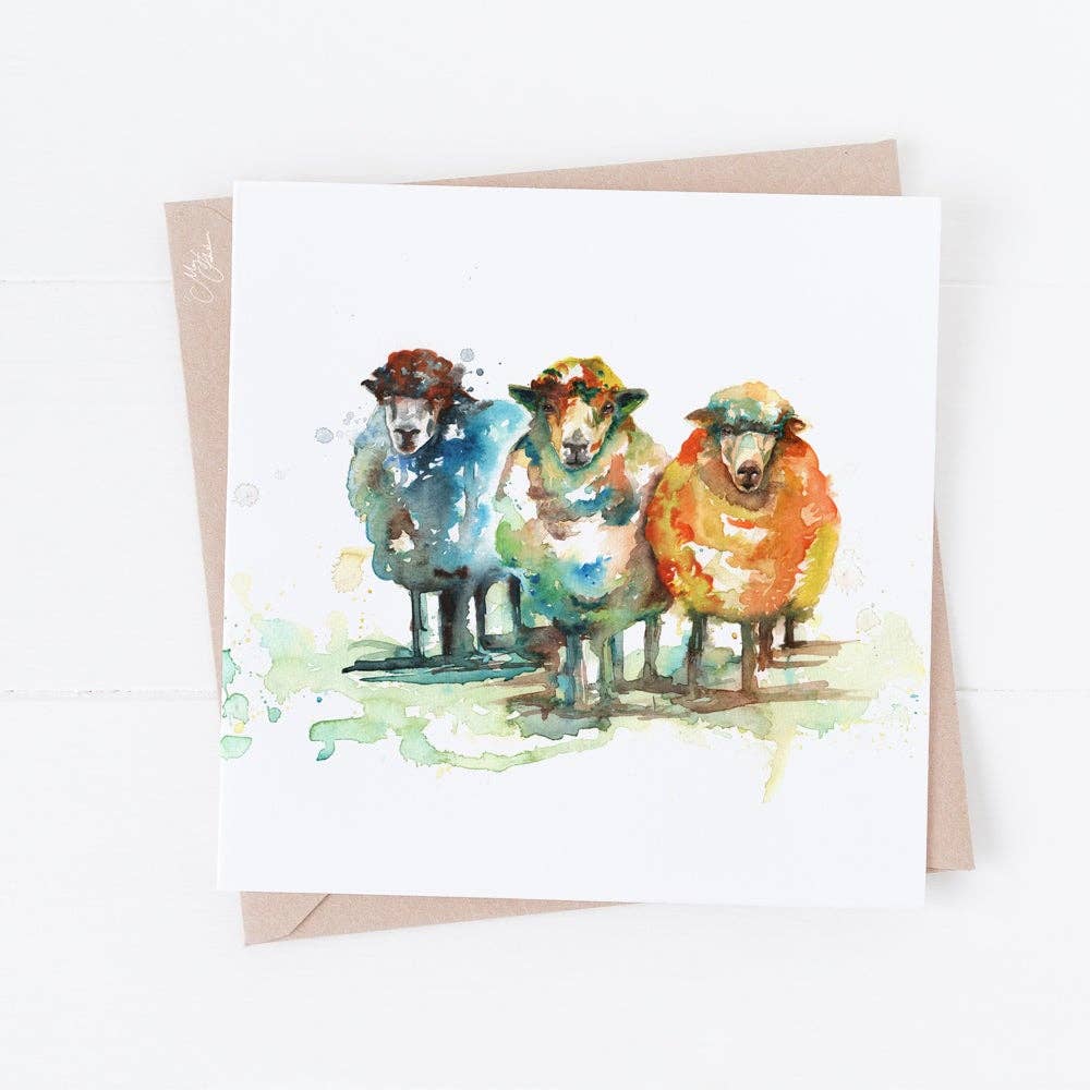 Meg Hawkins Art – wholesale Everyday greeting card – Sheep Greeting Card1