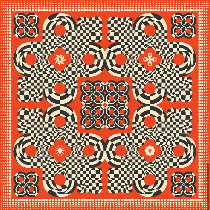 Bandana designad av Mallory Lawson för wholesale av Bandana of the Month Club