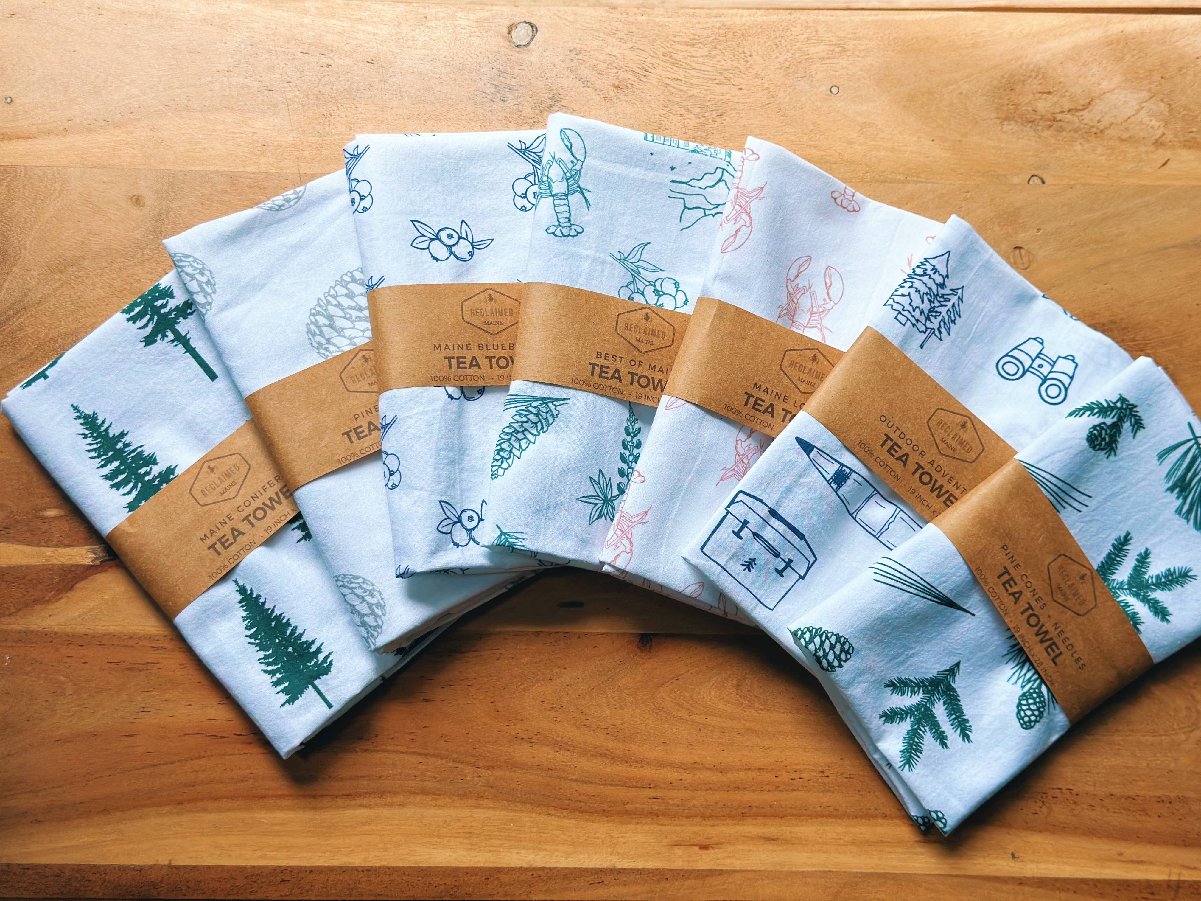 Reclaimed Maine Co. - Vente Torchons - Torchon Lobsters | Torchons de cuisine Coastal3