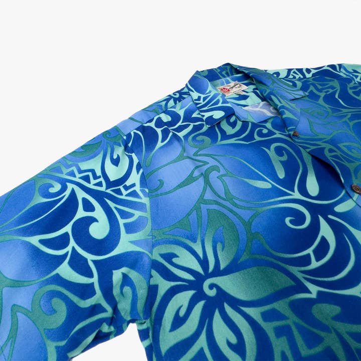 Hilo Hattie - Wholesale Button Down Shirt - Men's - Tribal Tiare Aloha Shirt13