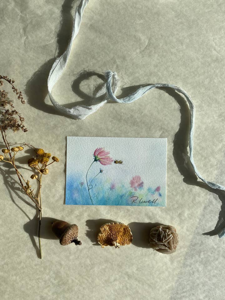 Bleib dran, Honeybee Kleingedrucktes für den Großhandel von Rebekah Lowell Creative Studio