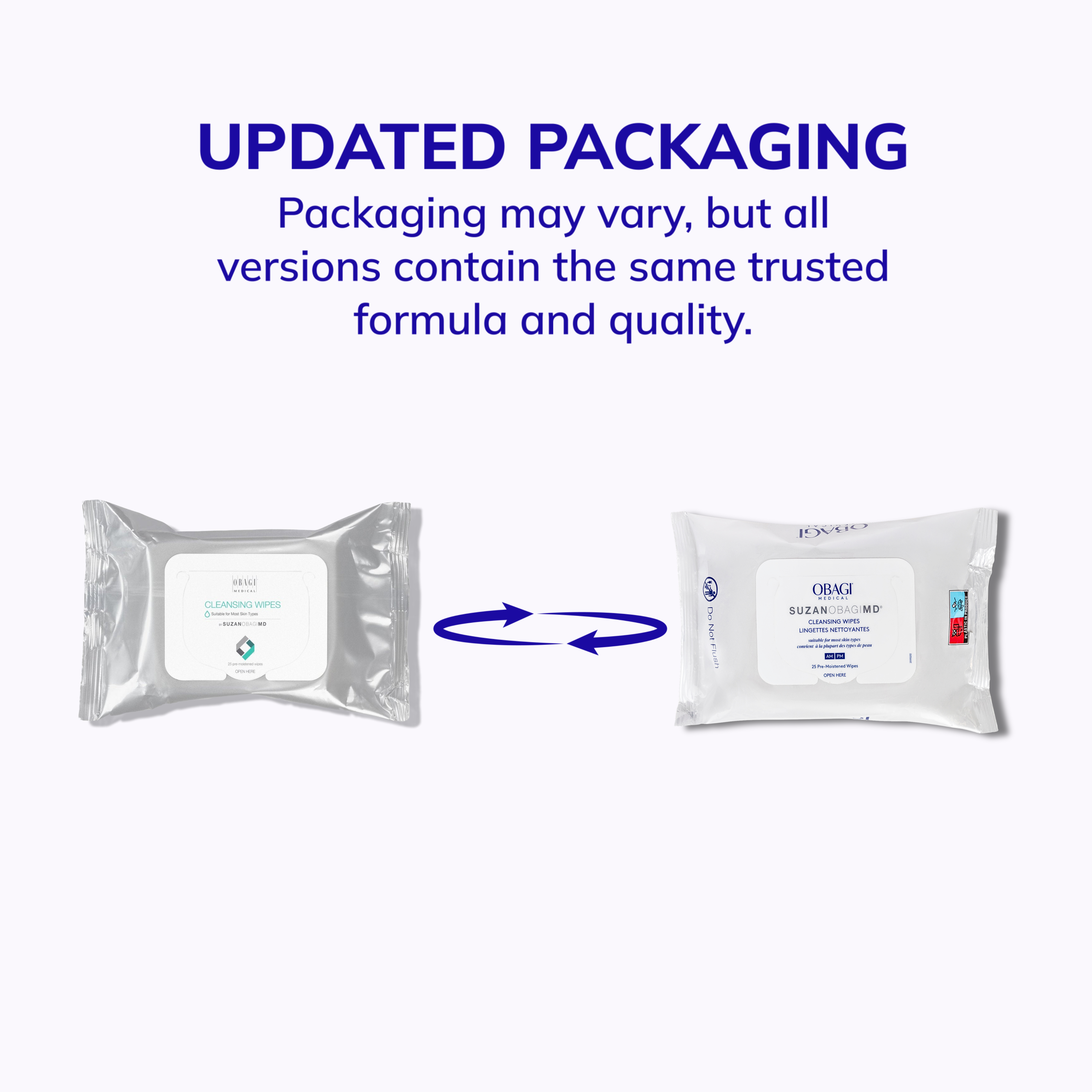 Dermstreet - Wholesale Face & Body Wipes - Obagi SUZANOBAGIMD Cleansing Wipes1