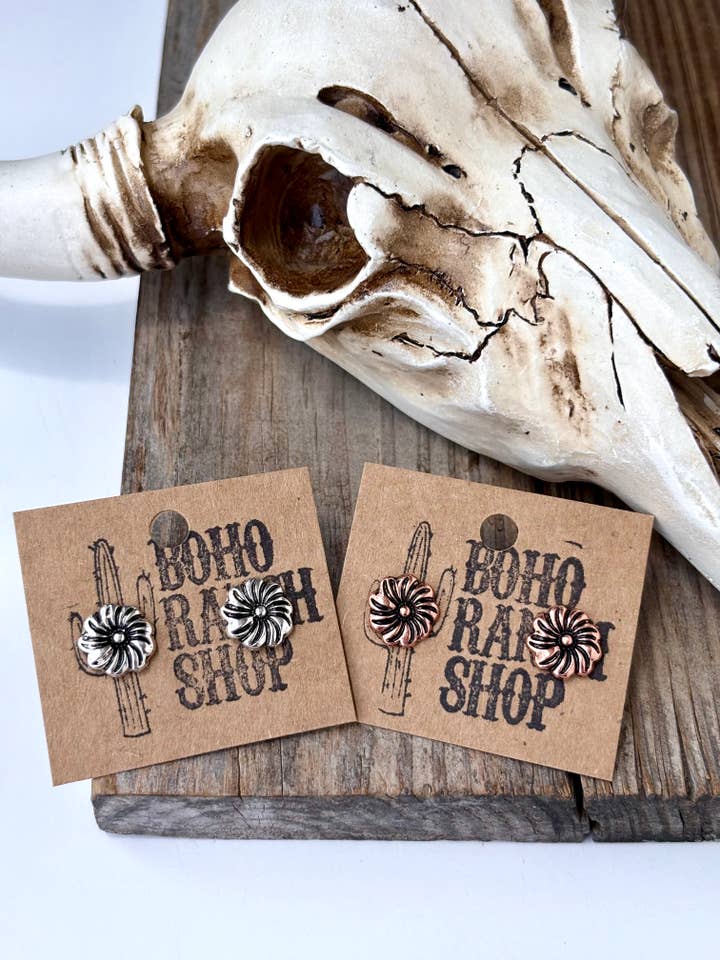 Dainty Western Mini Flower Stud Earrings for wholesale by Boho Ranch Shop