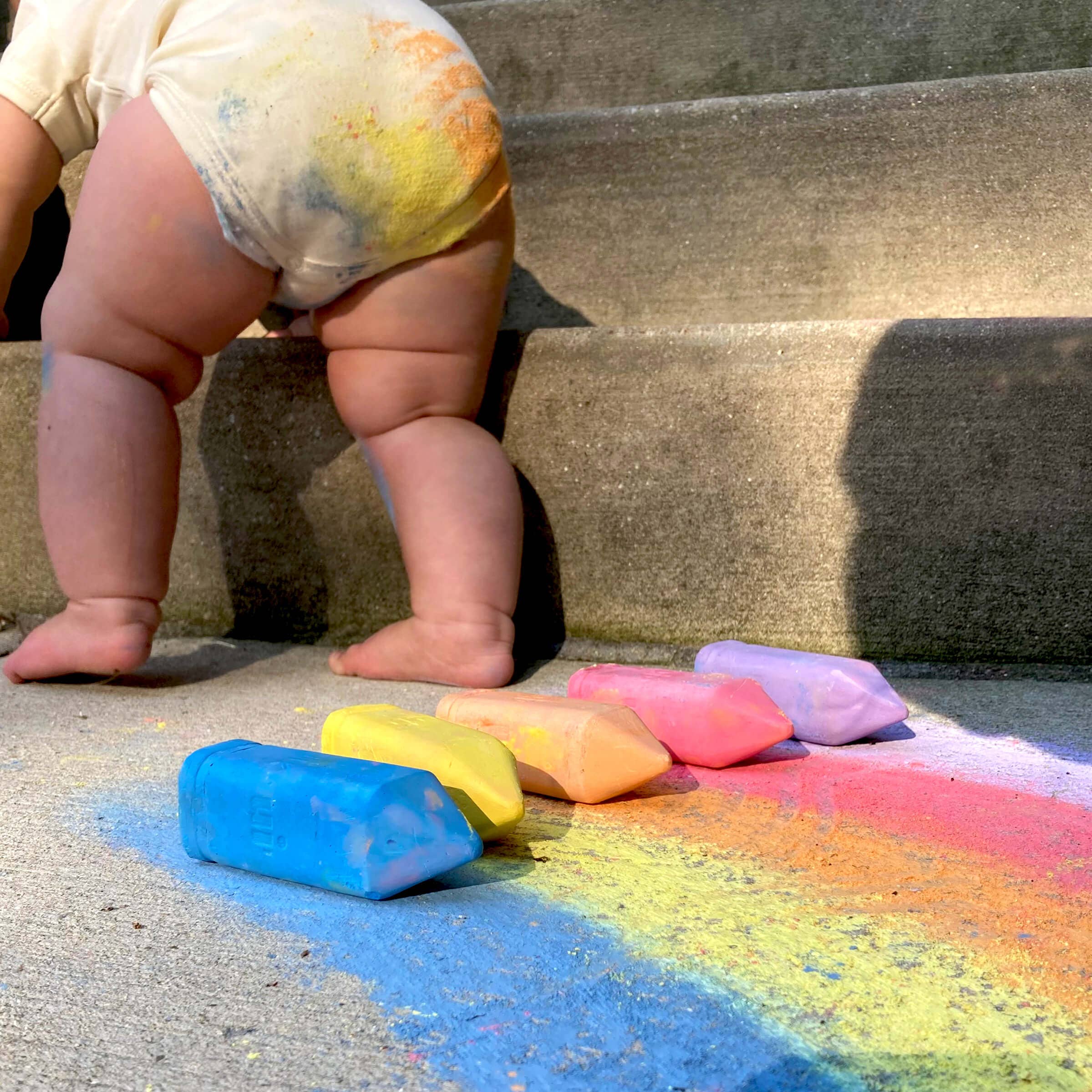 Urban Infant - Wholesale Chalk - Kids Chunky Sidewalk Chalk -  Non-Toxic - Rainbow4