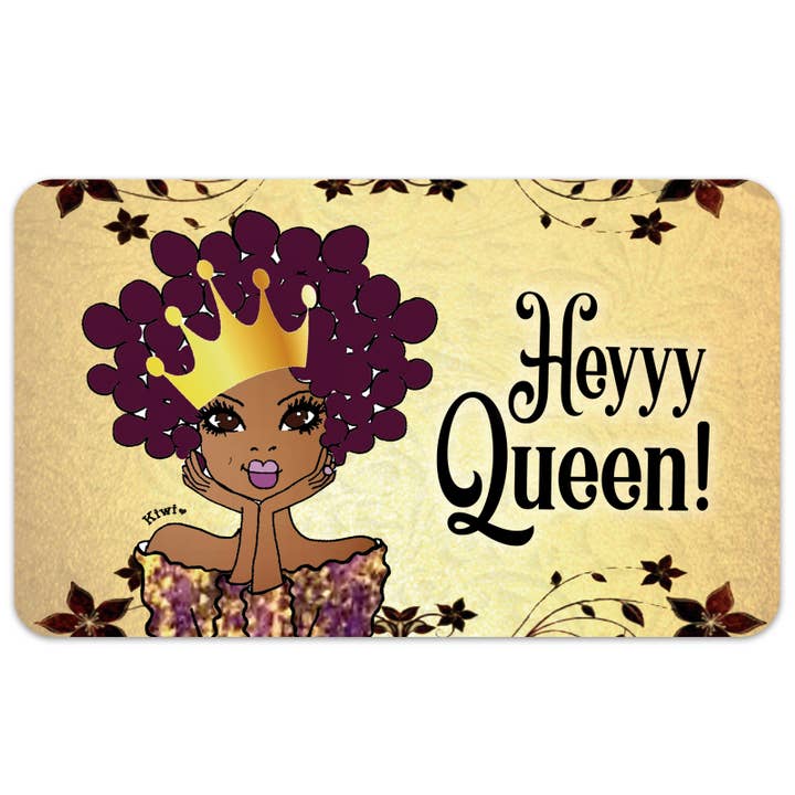 Heyyy Queen! Interior Floor Mat for wholesale by Shades of Color, LLC