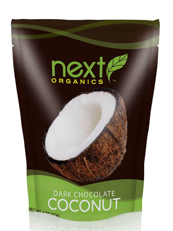 Org Dark Choc Coconut 4 oz for wholesale by Next Organics
