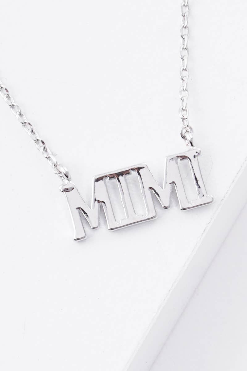 OHBOOBA DESIGN - Wholesale Pendant/Charm Necklace - Gold Plated Bold Letter Mimi Necklace2