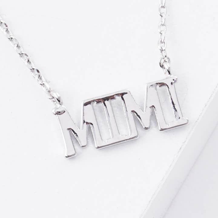 OHBOOBA DESIGN - Wholesale Pendant/Charm Necklace - Gold Plated Bold Letter Mimi Necklace2