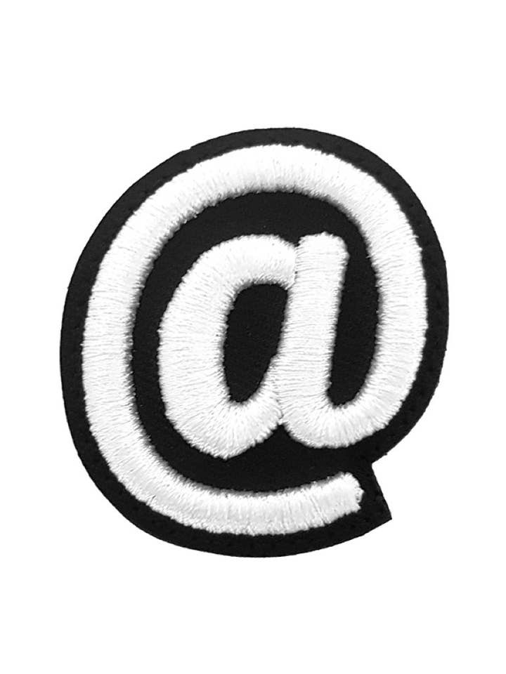 Letter @ White 3D Fabric for wholesale by Missive Paris