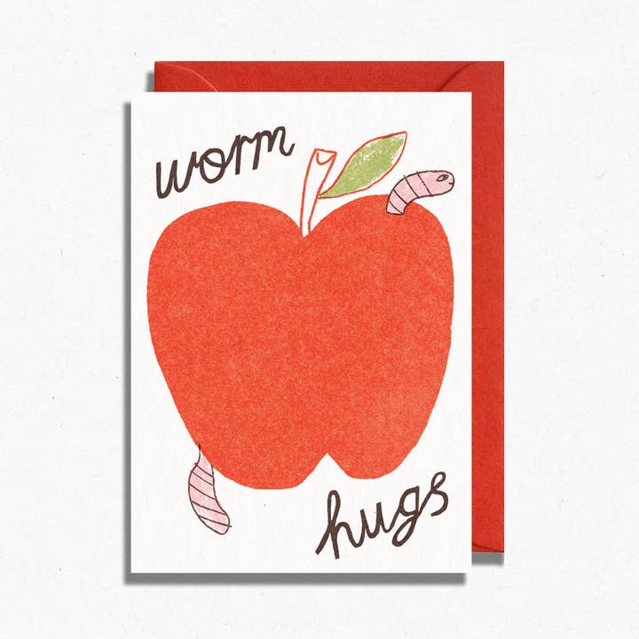 Worm Hugs' Sympathy Card | Anniversary | Punny for wholesale by Hot Pink Press