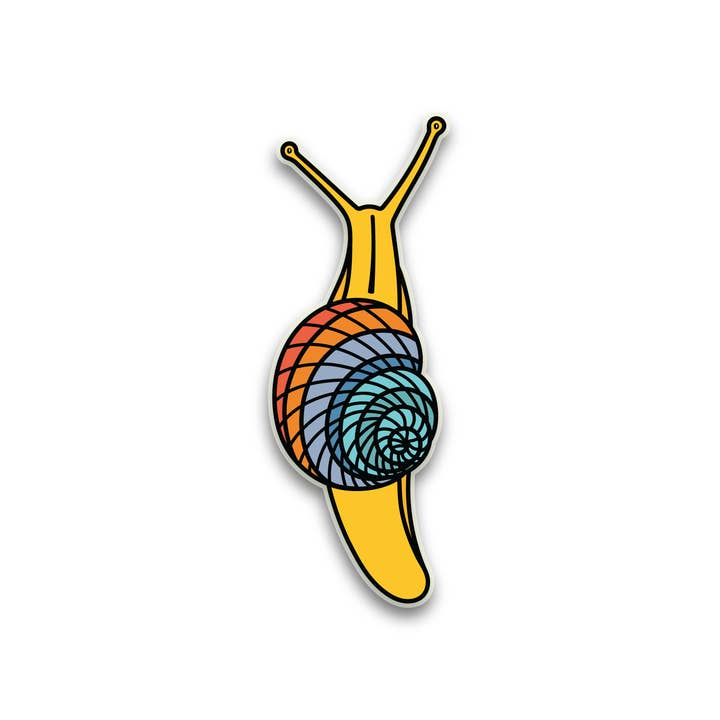 Vibrant Voyager Snail Sticker Reimagined - Vinyl Sticker for wholesale by Graphic Heart
