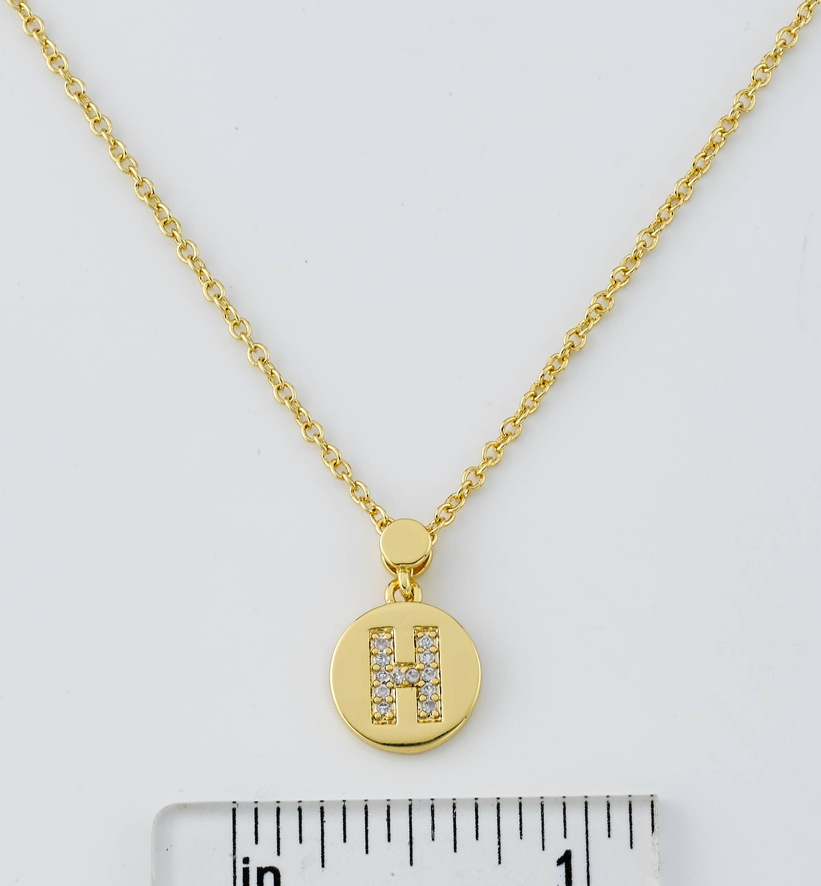 Little Miss Twin Stars - Wholesale Pendant/Charm Necklace - LMTS Classic! Initial Disc Pendant Necklace96