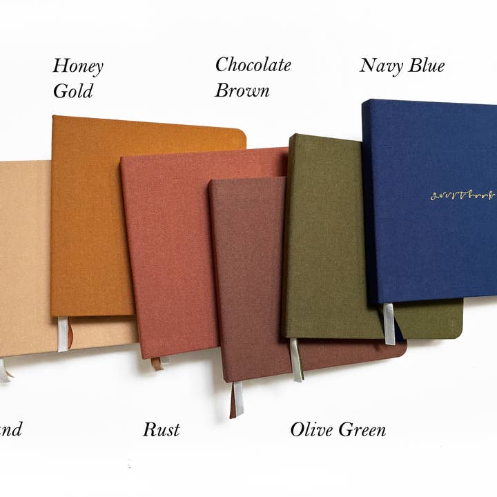 Studio Portmanteau - Wholesale Guest Book - Foil Embossed Square Linen Guestbook | Fabric Welcome Book5