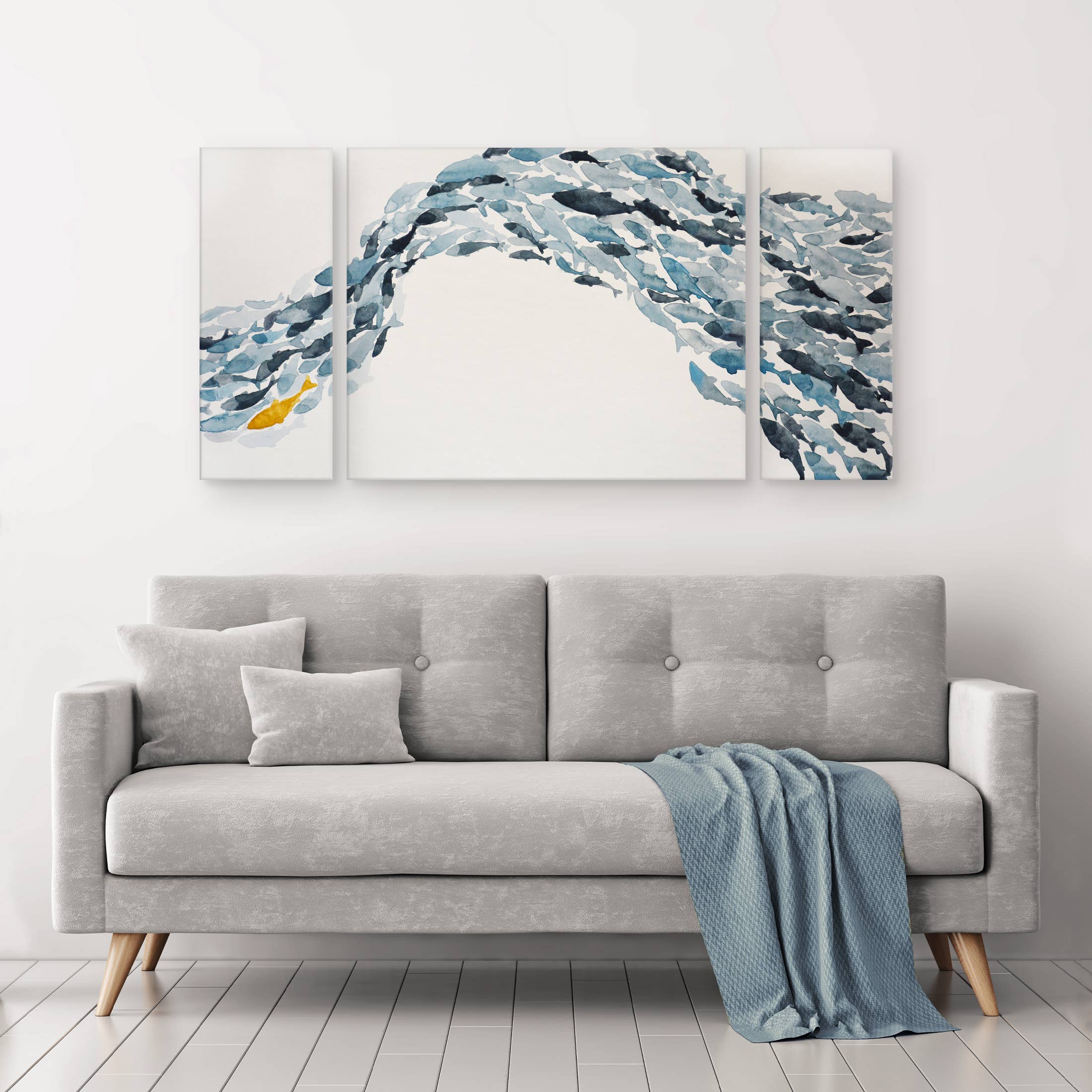 Ready2hangart, Inc. - Wholesale Gallery Wall Set - Goldfish' Wrapped Canvas Coastal Wall Art Set5
