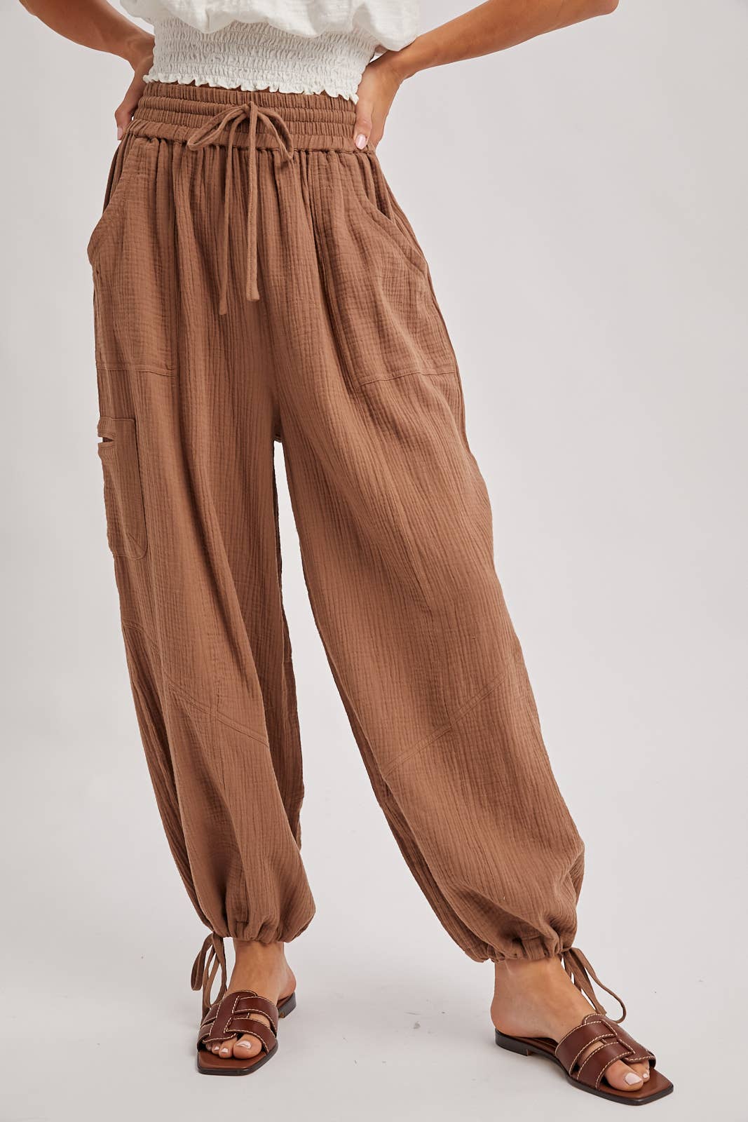 Bluivy - Wholesale Pants - Women's - JOGGER HAREM DRAWSTRING PANTS12